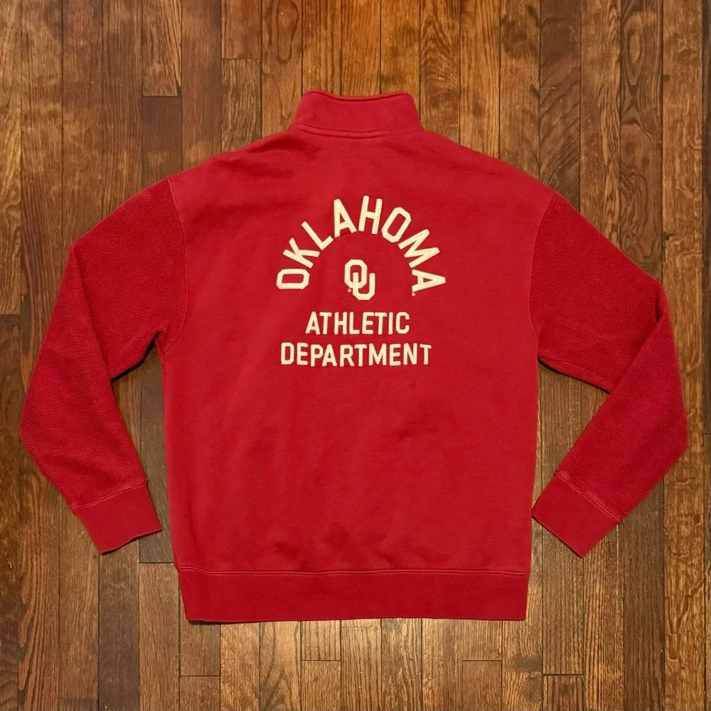 Nike Oklahoma Sooners Athletic Department Quarter Zip Chainstitch Sweatshirt